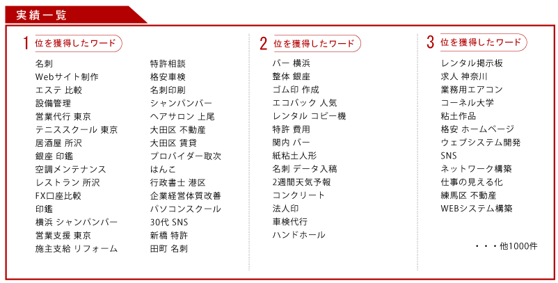 実績